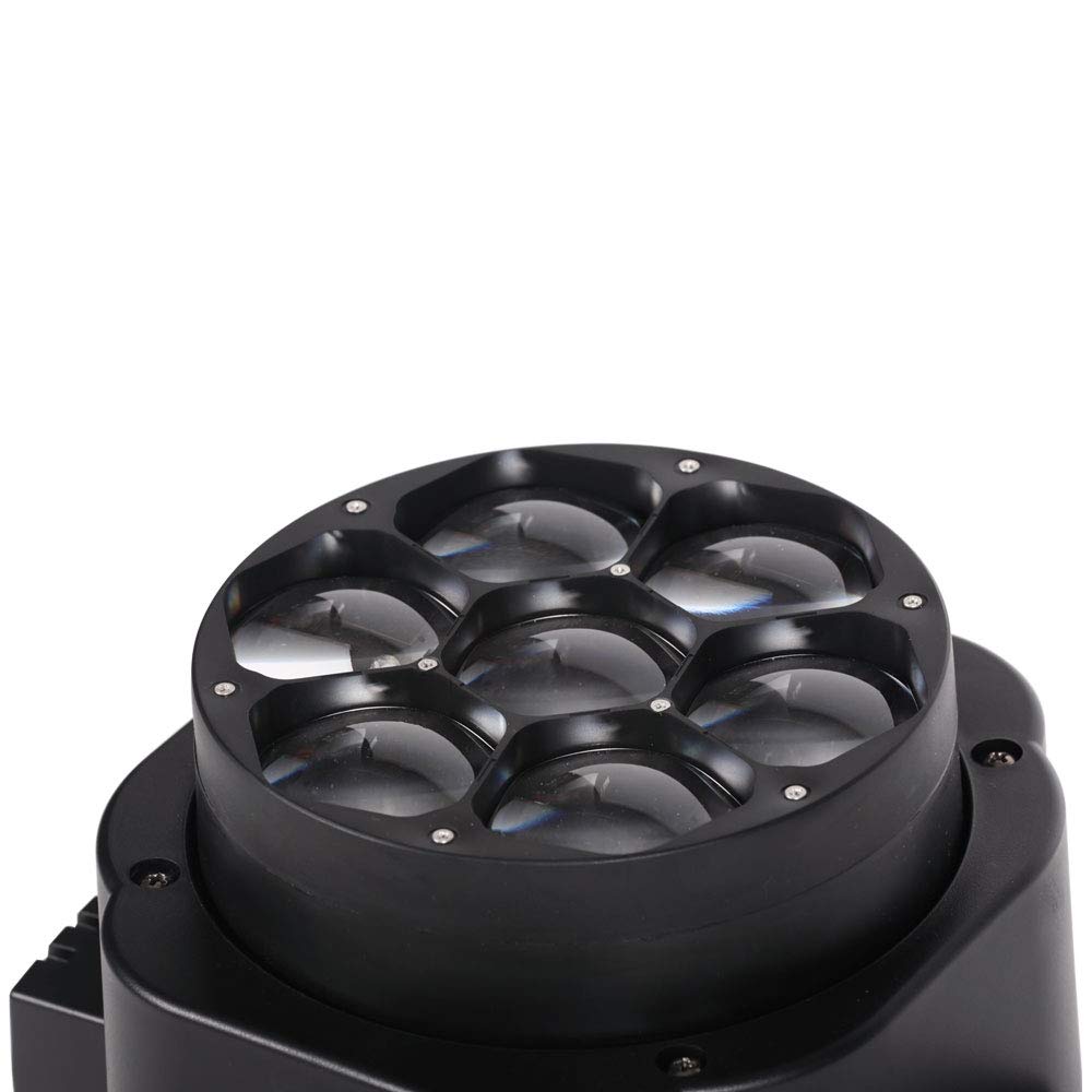 ETEC Professional LED Mini Eye 7 Moving Head 7x15 Watt mit Zoomfunktion Rotation Beam Veranstaltung Bühnenbeleuchtung Licht Party Disco Show DJ Effekt