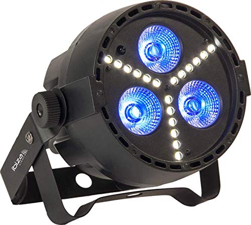 IBIZA PAR-MINI-STR LED PAR SCHEINWERFER STROBOSKOP MIT FERNBEDIENUNG SPOT BÜHNE DJ PARTY DISCO EFFEKTSCHEINWERFER