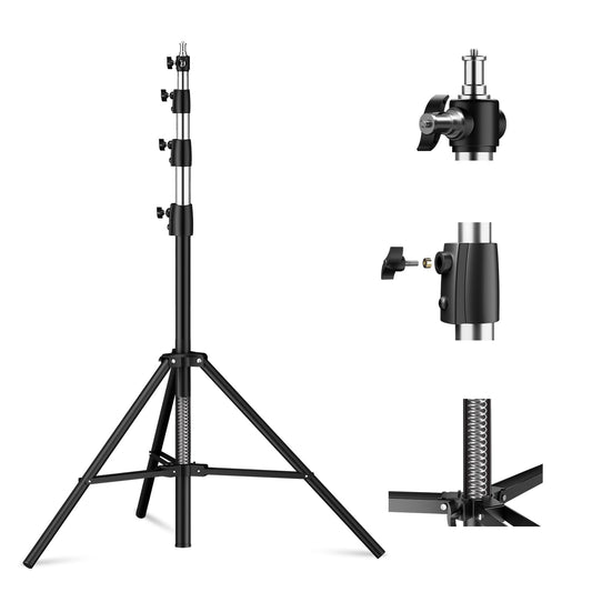 Soonpho 400cm AIR Pro Lampenstativ Luftgedämpftes Lichtstativ Aluminium 4m max Höhe 15kg Traglast,stabil & komfortabel Leuchtenstativ mit Tasche für Film Fotografie Studio Outdoor Photography