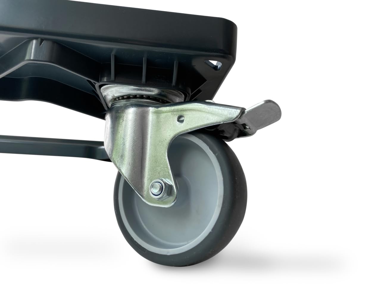 HEMMDAL Eurokasten-Roller mit Kunststoffrahmen 2er Set | 250 kg Tragkraft | HxBxT 170 x 615 x 415 mm | anthrazit | ABS Kunststoff | stapelbar | vollmontiert | Kratzfest | Transportroller