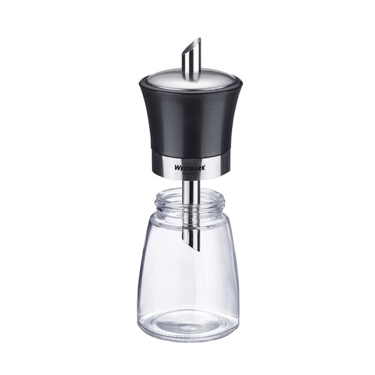 Westmark Zuckerdosierer, Fassungsvermögen: 190 ml, Glas/Rostfreier Edelstahl/Kunststoff, Blacky, Transparent/Schwarz/Silber, 63592260