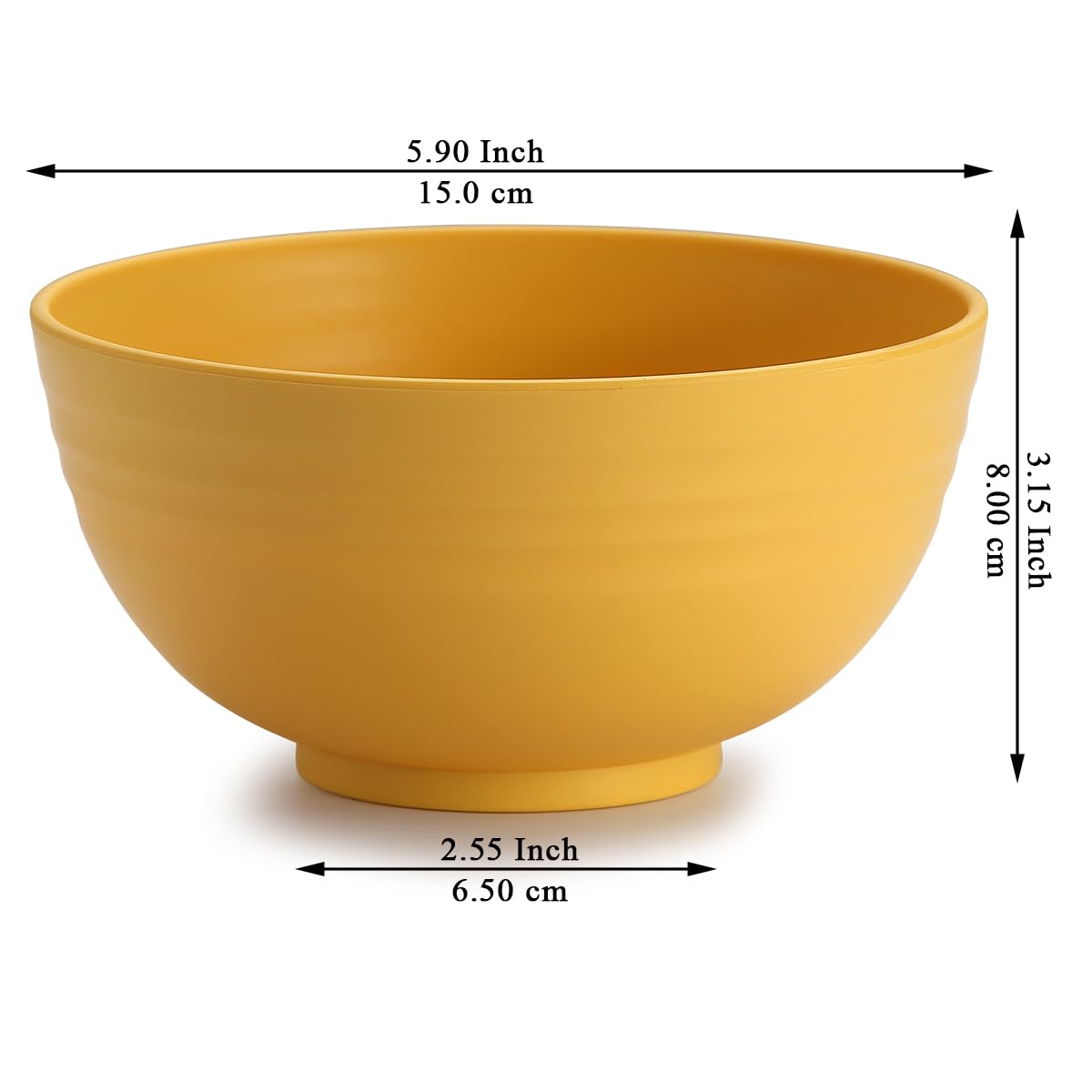Kyraton plastik müslischüssel 8er, unzerbrechliche und wiederverwendbare leichte Schüssel für Reisnudelsuppe, Snack, Salat, Obst, spülmaschinenfest