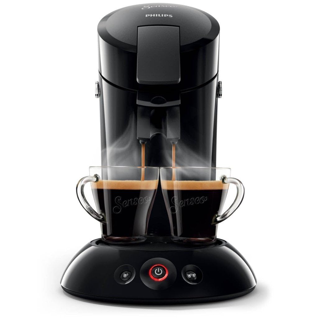 Philips Senseo Original Kaffeepadmaschine mit Crema Plus, 1450 W, 0.7 Liter, Schwarz (HD6553/67)