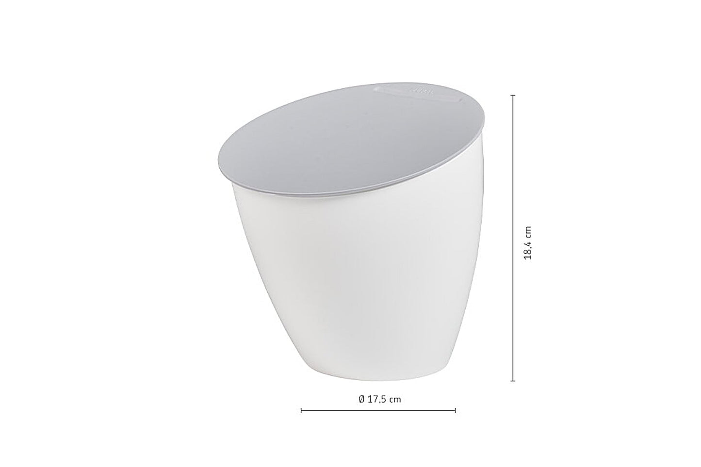 Mepal - Küchenabfalleimer Calypso - Kleiner Mülleimer mit Deckel - Komposteimer Küche - Ideal für die Küchenorganisation - Küchenhelfer & Spülmaschinenfest - 2200 ml - Nordic black