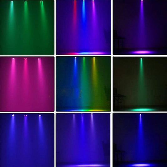 12 LED PAR RGBW Scheinwerfer DMX Discobeleuchtung Floorspot Bühnenlicht Licht für Stage DJ Party Show Bar Halloween Weihnachten