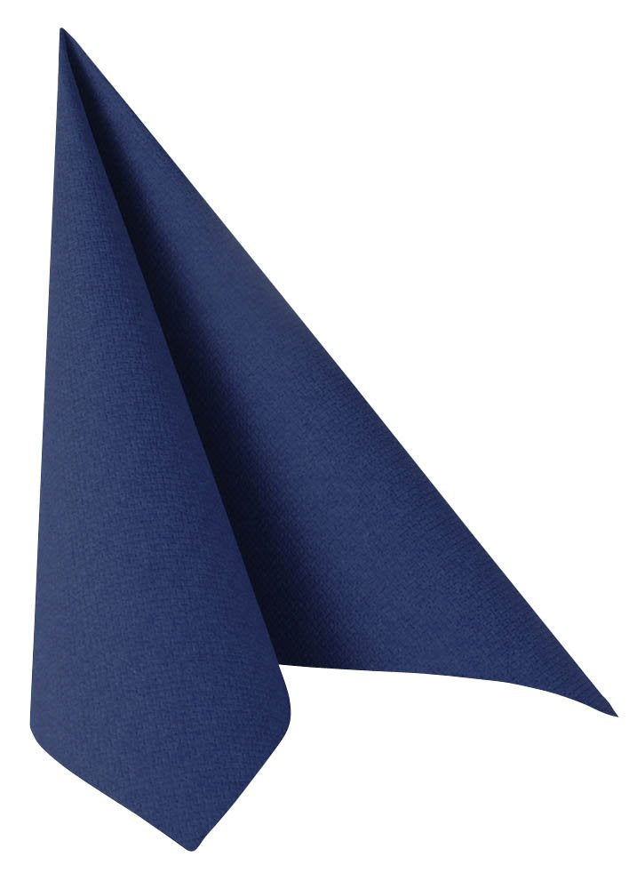 Papstar Servietten / Tissueservietten dunkelblau "Royal Collection" 40 x 40 cm, 1/4-Falz, gut geeignet für Haushalt, Gastronomie oder Partys, FSC-Zertifikat, #11605, 1 X 50er Pack
