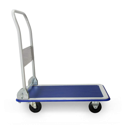 Grafner Industrie Plattformwagen mit pannensicheren Reifen, klappbar, 150 kg Tragkraft, Antirutsch-Beschichtung und gummierter Kantenschutz, große Ladefläche 47 x 72,5 cm, Transport Wagen Trolley