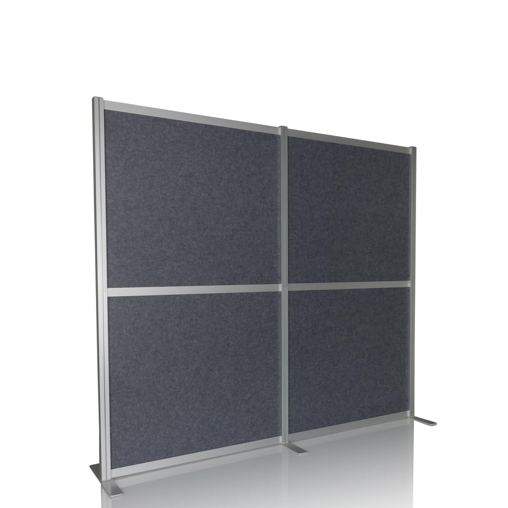hjh OFFICE Akustiktrennwand FLEXMIUT MODUL schallabsorbierende Trennwand, freistehender Sichtschutz für Büro und Zuhause, Grau