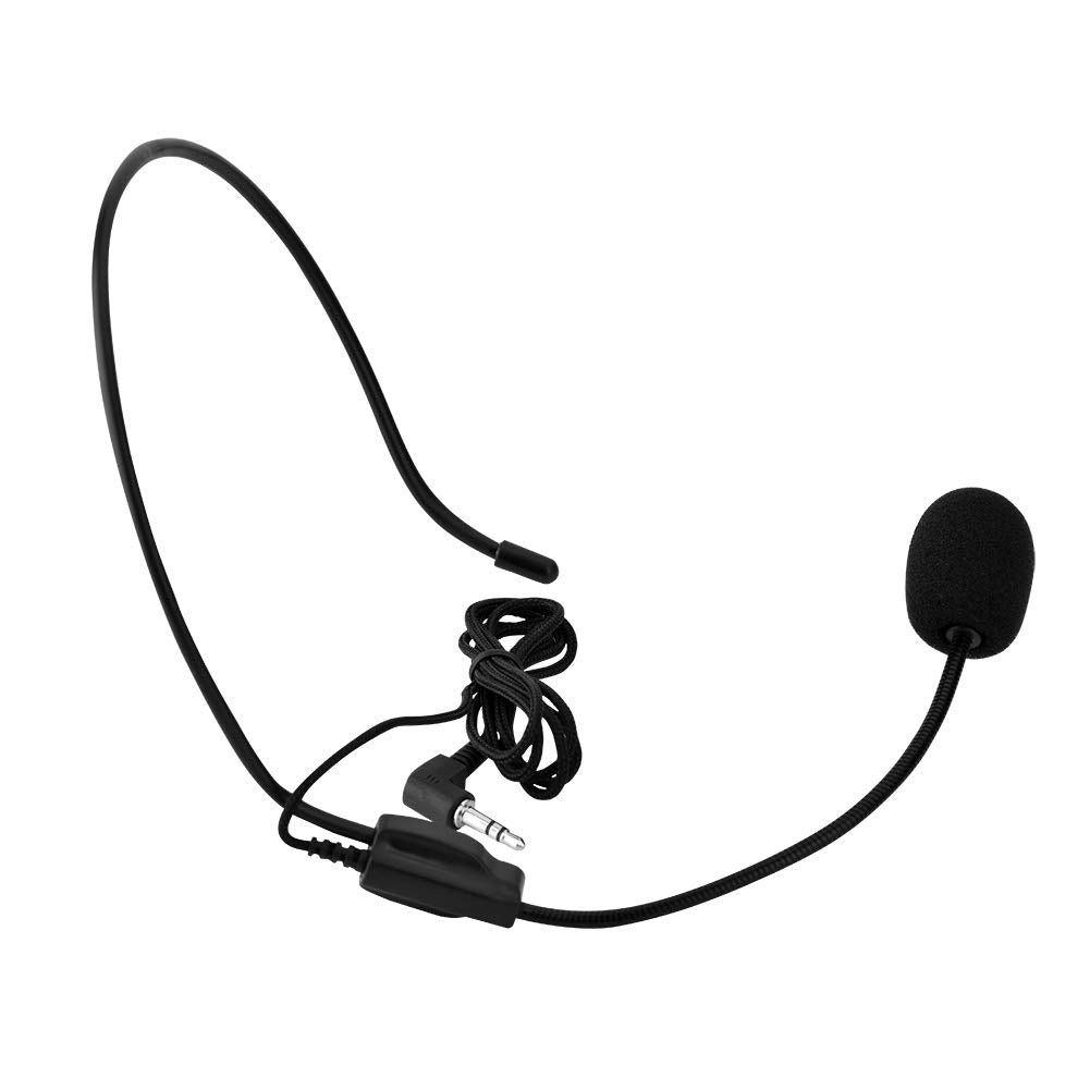 Kopfmikrofon, kabelgebundenes 3,5-mm-Kondensatormikrofon, universelles Audio-Kondensatormikrofon - Sprachverstärker-Lautsprecher zum Singen, Unterrichten