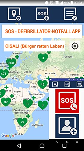 Erste Hilfe Defibrillator (AED) HeartSine SAM 360P, mit automatischer Schockauslösung für Laien und Profis, inkl. klimatisiertem Außenwandkasten mit Alarmen & Beleuchtung IP55