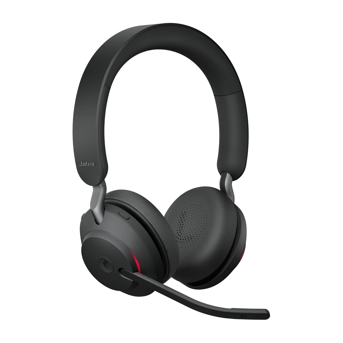 Jabra Evolve2 65 Wireless Headset – Noise Cancelling Microsoft Teams Zertifizierte Stereo Kopfhörer mit Langer Akkulaufzeit – USB-A Bluetooth Adapter – Schwarz