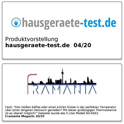 Rosenstein & Söhne Teekanne: 2er-Set doppelwandige Vakuum-Isolierkannen mit Pumpsystem, je 3 l (Edelstahl-Pump-Vakuum-Isolierkanne, Iso-Pumpkanne, Isolierbecher)