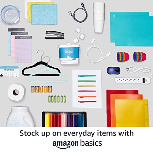 Amazon Basics - Samtbügel für Anzüge, 30er-Pack, Schwarz