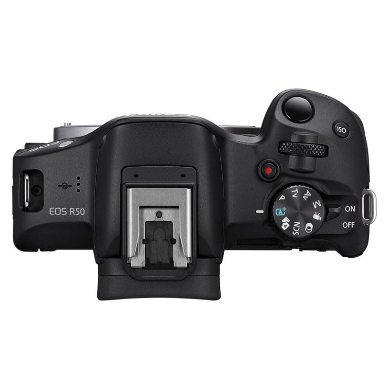 Canon EOS R50 Systemkamera + RF-S 18-150mm is STM Objektiv - Spiegellose Kamera (Digitalkamera mit Autofokus + Motiverkennung für Augen Tiere Fahrzeuge, 4k Videokamera, 15 Bilder pro Sekunde) schwarz