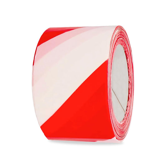 Amig - Absperrband | Hergestellt aus Niederdruck - Polyethylen LDPE | Maße: 200 m Länge x 70 mm Breite | Signalband zur Abgrenzung von Sicherheitsbereichen | Farbe: Rot und Weiß