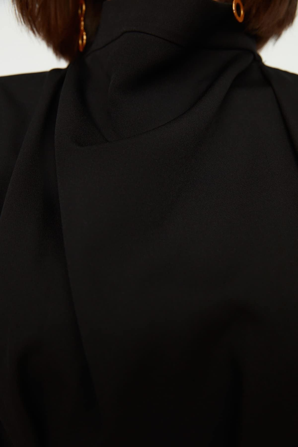 TRENDYOL Damen Black Steile Collar Business Casual Dress, Schwarz, 38 EU