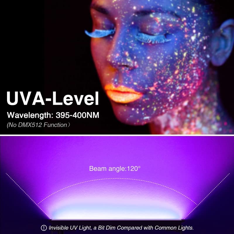 Onforu 27W LED Schwarzlicht, UV Bar Schwarzlichtlampe mit Stecker, IP66 Wasserdicht UV Strahler Außen, Fluoreszenz Schwarzlicht Strahler mit 60 LEDs, UV Licht Röhre mit Schalter für Party, Deko