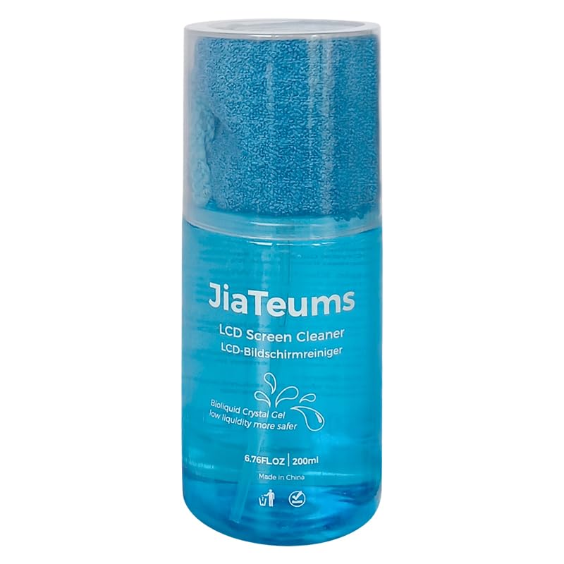 JiaTeums 200ml Bildschirmreiniger mit Mikrofasertuch,TV Reiniger,Screen Cleaner,Streifenfreie Reinigung für Laptop
