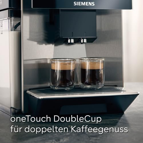 SIEMENS Kaffeevollautomat EQ900 plus TQ903DZ3, automat. Reinigung und Entkalkung, App-Steuerung, intuitives Full-Touch-Display, Barista-Modus, Geräuschreduzierung, Premiummahlwerk, 1500 W, edelstahl