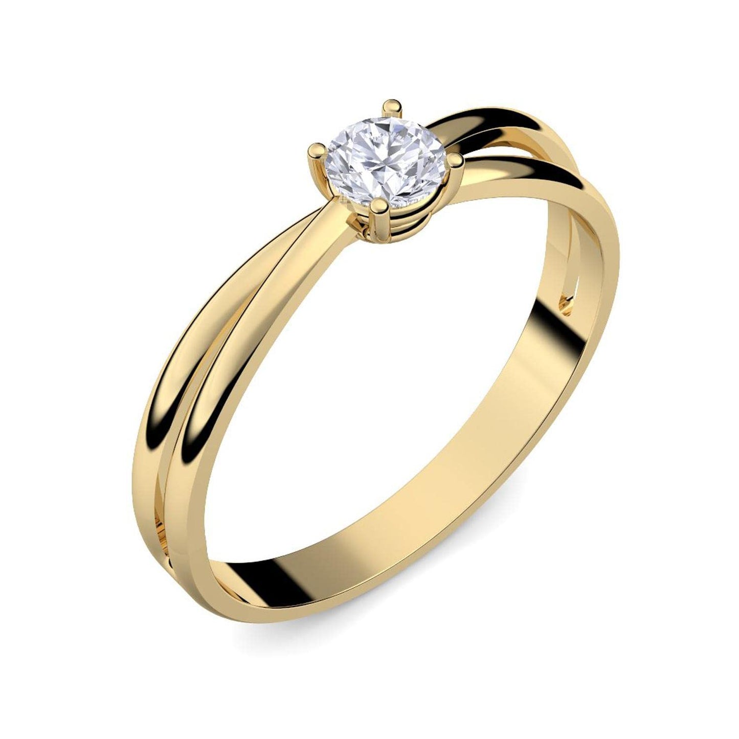 Goldring Verlobungsringe Gold 333 GRATIS LUXUSETUI Goldring 333er Gold Ring echt von AMOONIC mit Zirkonia Stein Goldring Gelbgold wie Verlobungsring Ring Diamantring Solitär FF386GG333ZIFA54