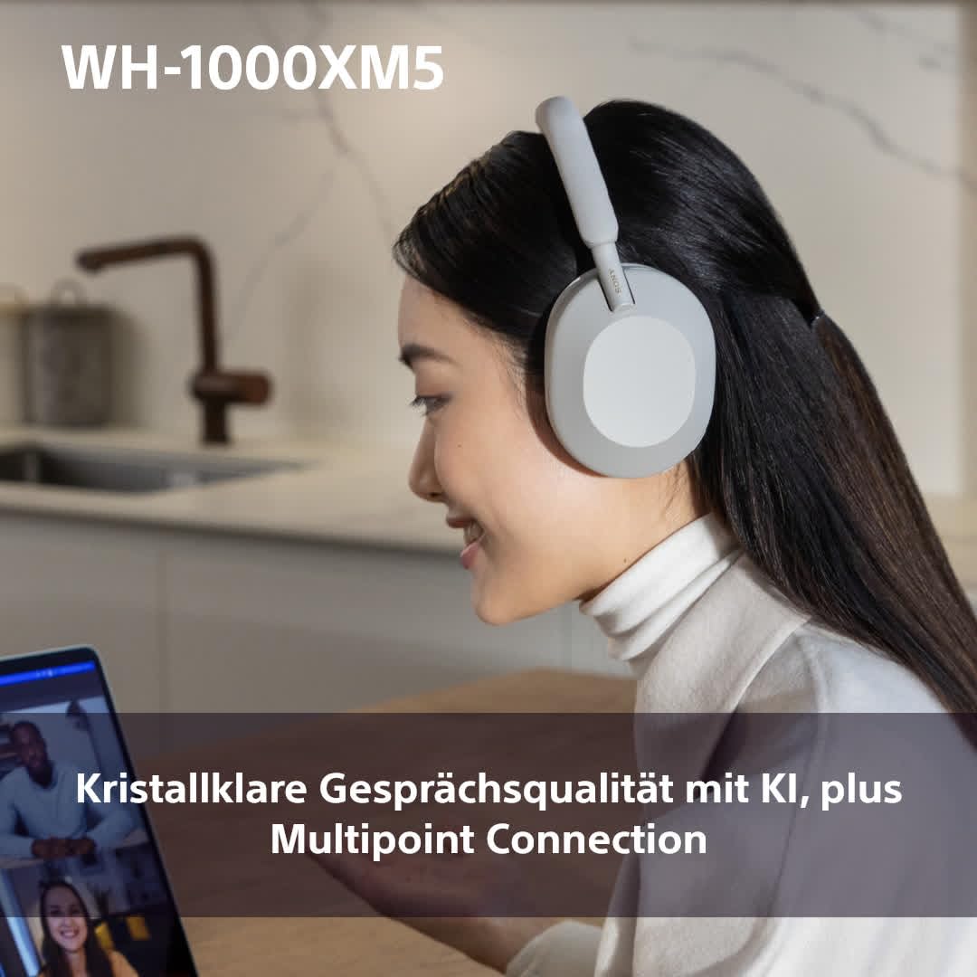 Sony WH-1000XM5 Wireless Noise Cancelling Headphones (30h Battery, Touch Sensor, Quick Charge Function, Optimised for Amazon Alexa, Headset with Microphone) Midnight Blue, Blau