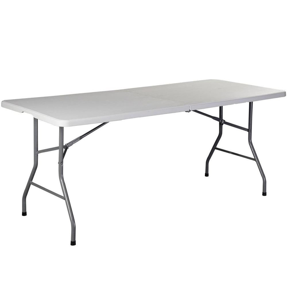 Home Discount Klapptisch, 4 ft, 5 ft oder 6 ft, 152 cm, Weiß