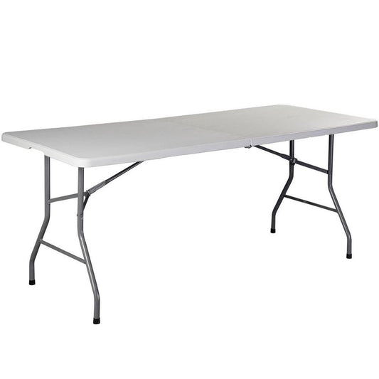 Home Discount Klapptisch, 4 ft, 5 ft oder 6 ft, 152 cm, Weiß