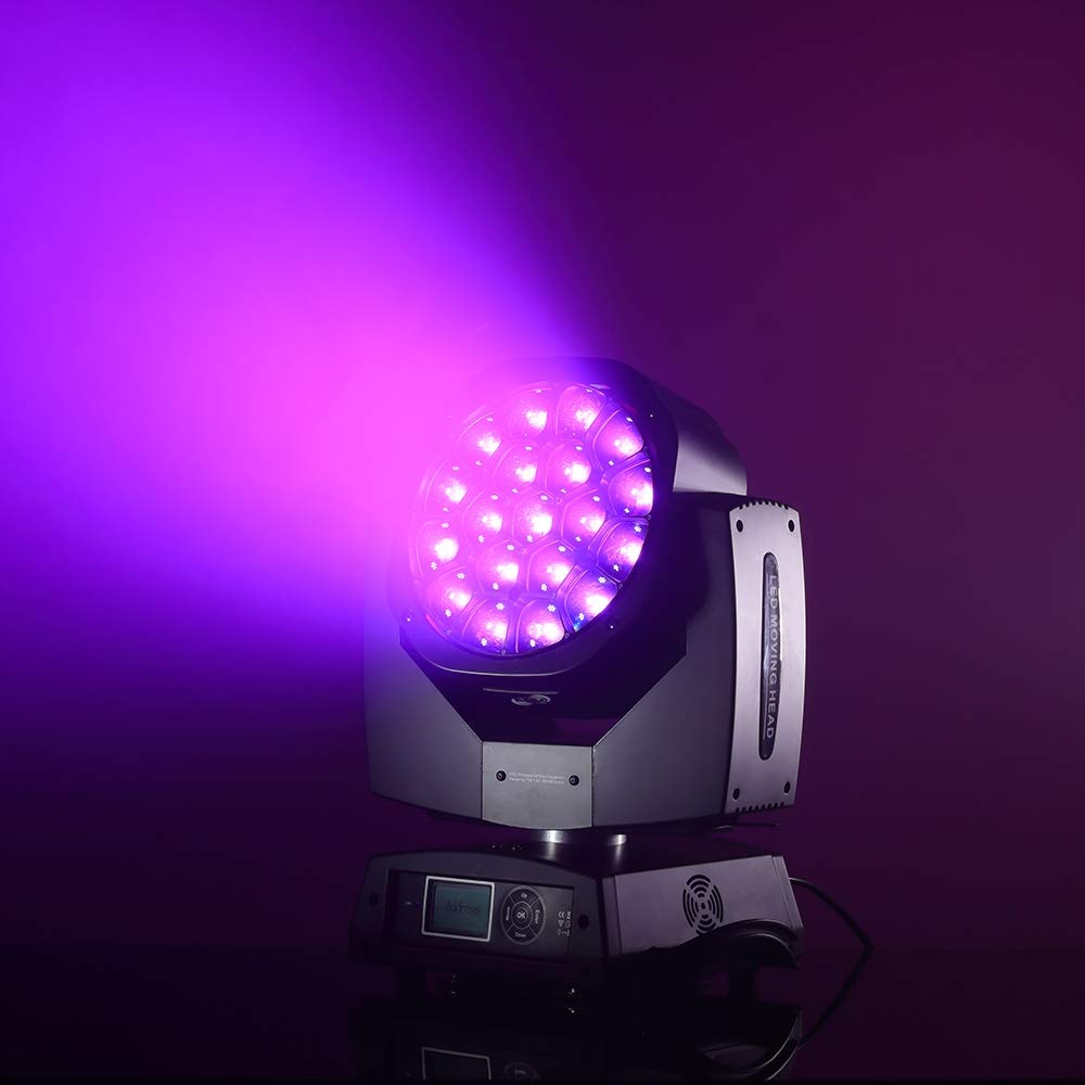 ETEC Professional LED Big Eye Moving Head 19x15 Watt RGBW Beam Rotation Zoom DMX Bühnenbeleuchtung Lichteffekt Discothek Club DJ Party
