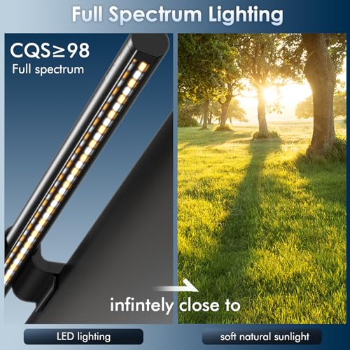 Quntis Curved Monitor Lampe 51cm mit Hintergrundbeleuchtung Fernbedienung, Monitor Light Bar mit Anti-Blaulicht, Bildschirmlampe USB dimmbar, PC Bürolampe Schreibtischlampe für Computer Home Office