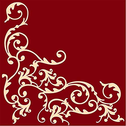 Shoptoria Servietten Hochzeit Airlaid Serviette Pomp in Bordeaux - Creme, 40 x 40 cm, 50 Stück Mank, stoffähnliche Bordeaux farbende Servietten