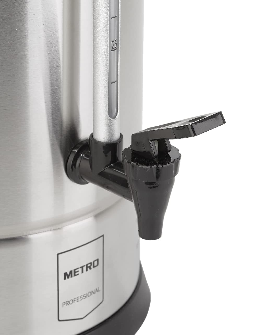 METRO Professional Kaffeemaschine GCM4007, 6.75 Liter, 45 Tassen, 950 W, mit Filter, Warmhaltefunktion, Überhitzungsschutz, Füllstandsanzeige, Kühle Außenwand, Deckelverschluss, silber