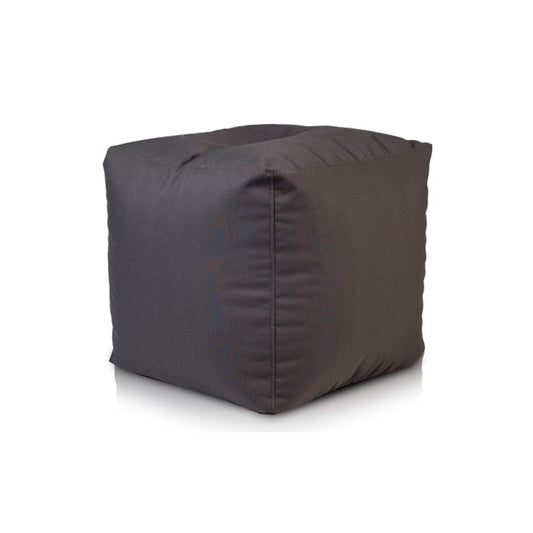 Ecopuf Cube L Pouf Fußstütze für den Außenbereich aus Polyester, wasserdicht, Oxford, 600D, Outdoor, mit Polystyrol-Kugeln, Dimm 50 x 50 cm