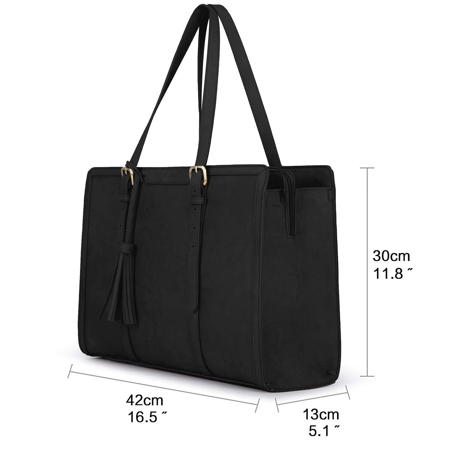 ECOSUSI Laptoptasche 15,6 Zoll Aktentasche Damen Groß Handtasche Business Arbeitstasche Bürotasche Damen Notebooktasche Shopper mit 3 Fächern für Büro Schule