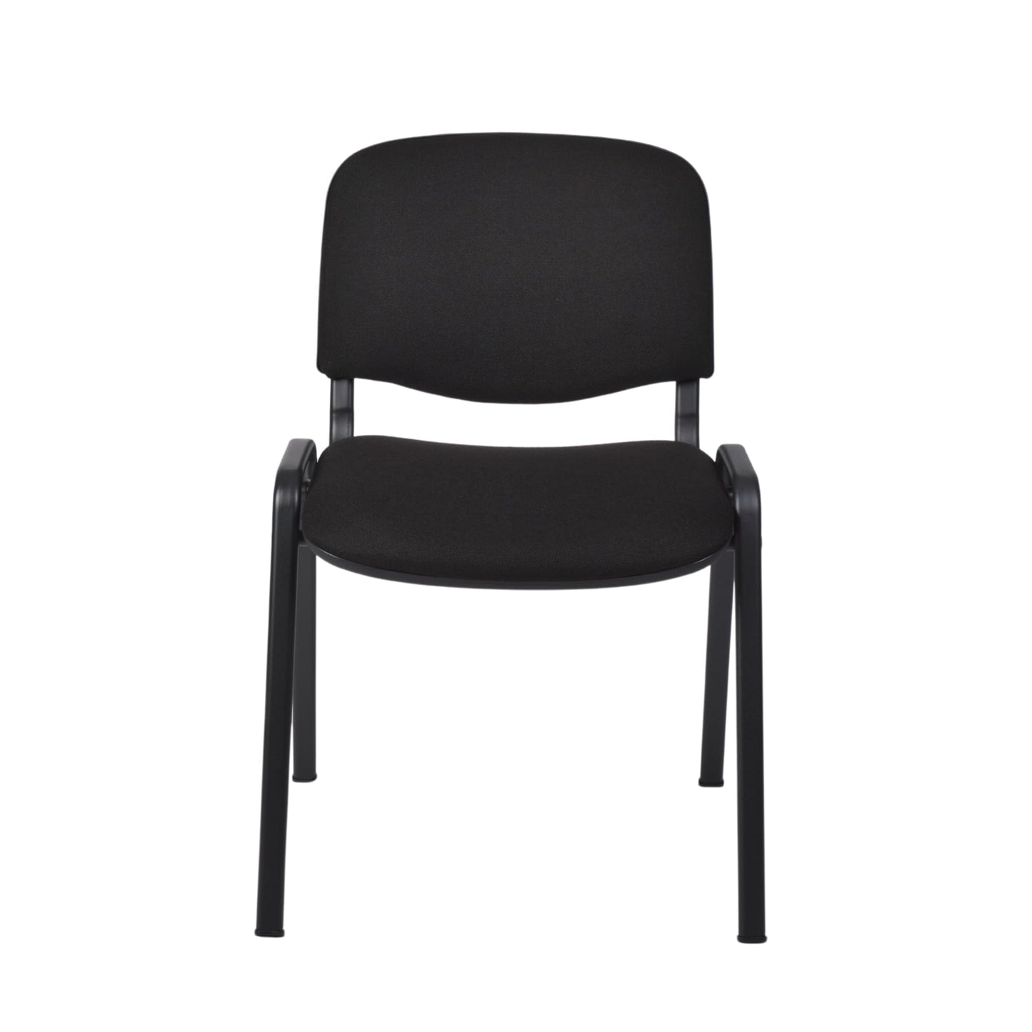Topsit Büro & More 2er Set Besucherstuhl ISO, Bequemer Konferenzstuhl, stapelbar, mit gepolsterter Sitzfläche und Rückenlehne. CLA000001 (Schwarz)