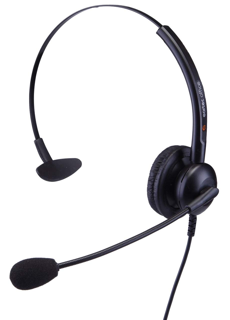Headset für Mitel MiVoice 6920 IP und 6930 IP-Telefone, inkl. RJ9 Plantronics QD Kabel – QD002 (P) + EAR308
