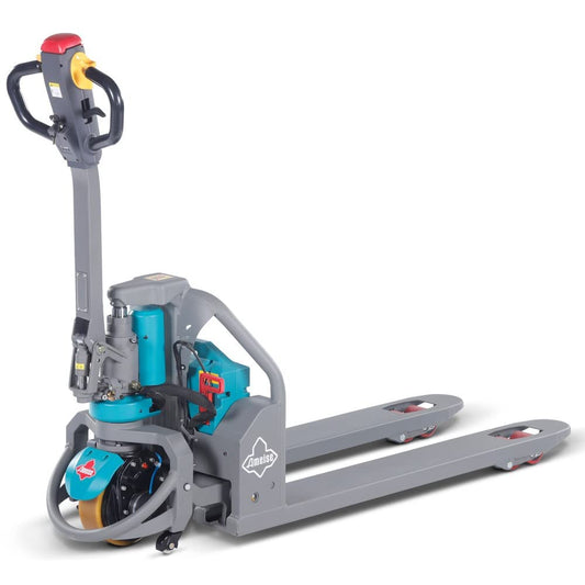 Ameise Elektro-Hubwagen PTE 1.3 | 1.300 kg Tragkraft | 1.150 mm Gabellänge | Lithium-Ionen-Batterie | Multi-Funktionsdeichselgriff | Polyurethan-Gabelrollen | Palettenhubwagen| E-Hubwagen