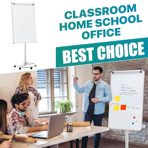 MAKELLO Flipchart,Whiteboard Mobil mit Rollen,Flipcharts für Büro mit Rollen