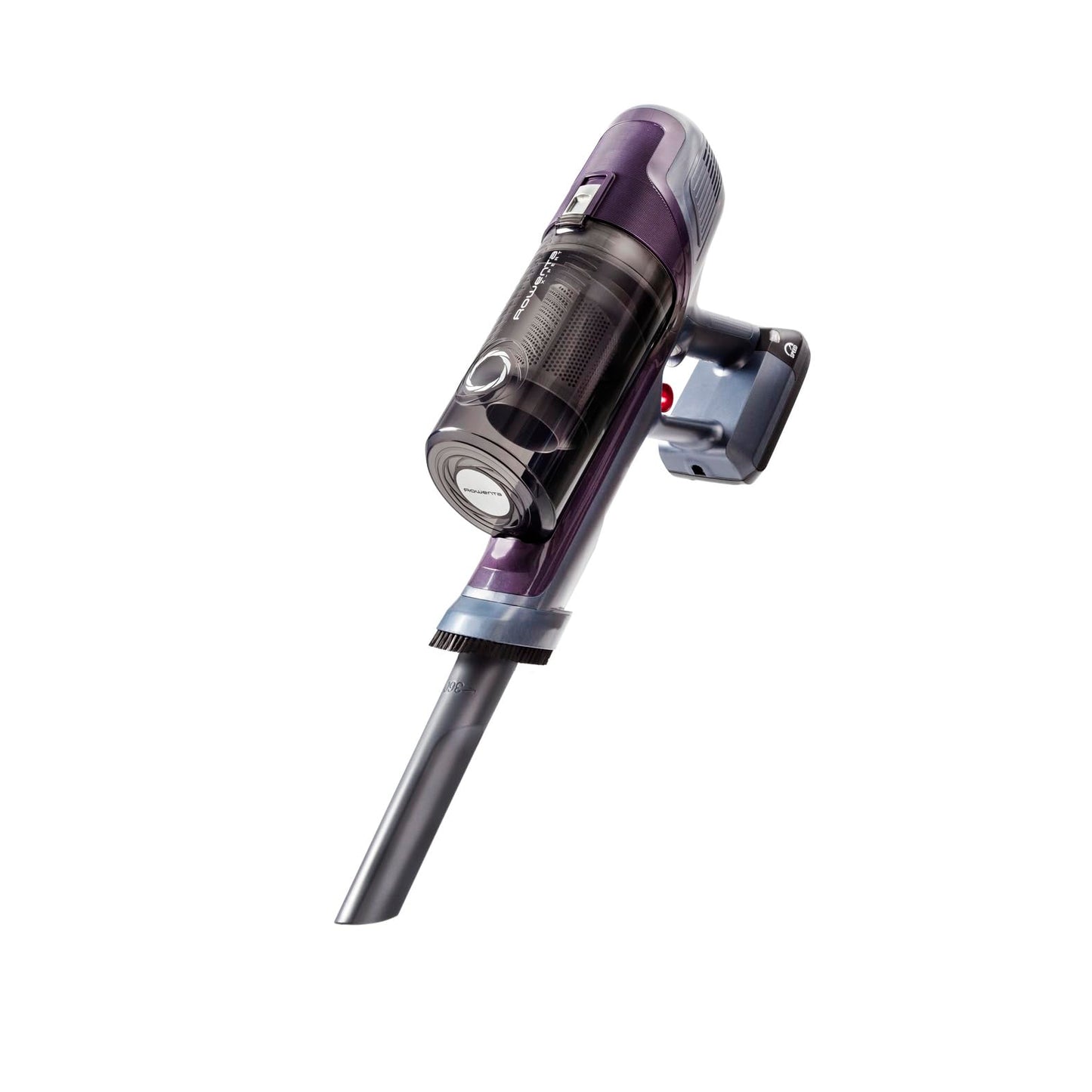 Rowenta X-Pert 6.60 Essential Akkustaubsauger, 100 W Leistung, 45 Min Laufzeit, kabellos & beutellos, LED-Bürstenkopf, herausnehmbarer Akku, inkl. Fugendüse und Wandhalterung, violett/schwarz, RH6838