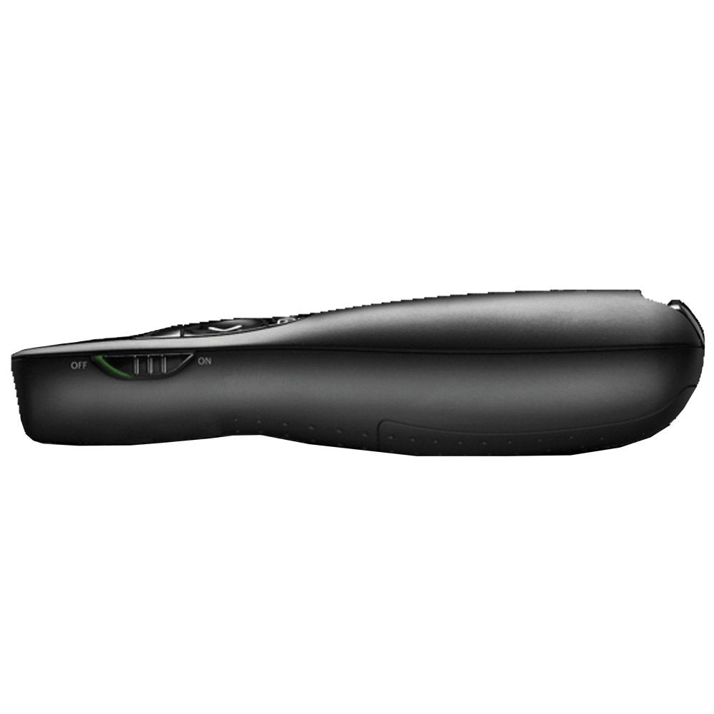 Logitech R400 Presenter, Kabellose 2.4 GHz Verbindung via USB-Empfänger, 15m Reichweite, Roter Laserpointer, Intuitive Bedienelemente, 6 Tasten, Batterieanzeige, PC - Schwarz