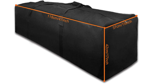 INFANZIA 197L Sporttasche, Extra Große Reisetasche mit Verbessertem Reißverschluss, Tragetasche mit Großer Kapazität,Stark und Wasserdicht, Geeignet für Reisen,Sport, 120x38x43 CM, Schwarz