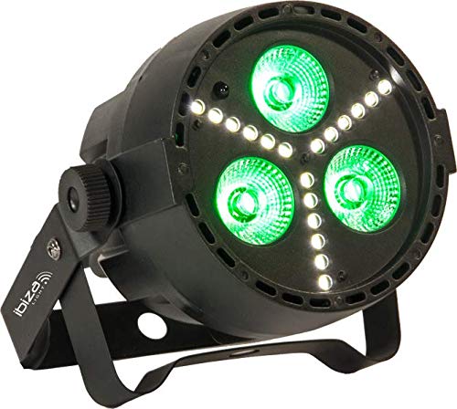IBIZA PAR-MINI-STR LED PAR SCHEINWERFER STROBOSKOP MIT FERNBEDIENUNG SPOT BÜHNE DJ PARTY DISCO EFFEKTSCHEINWERFER