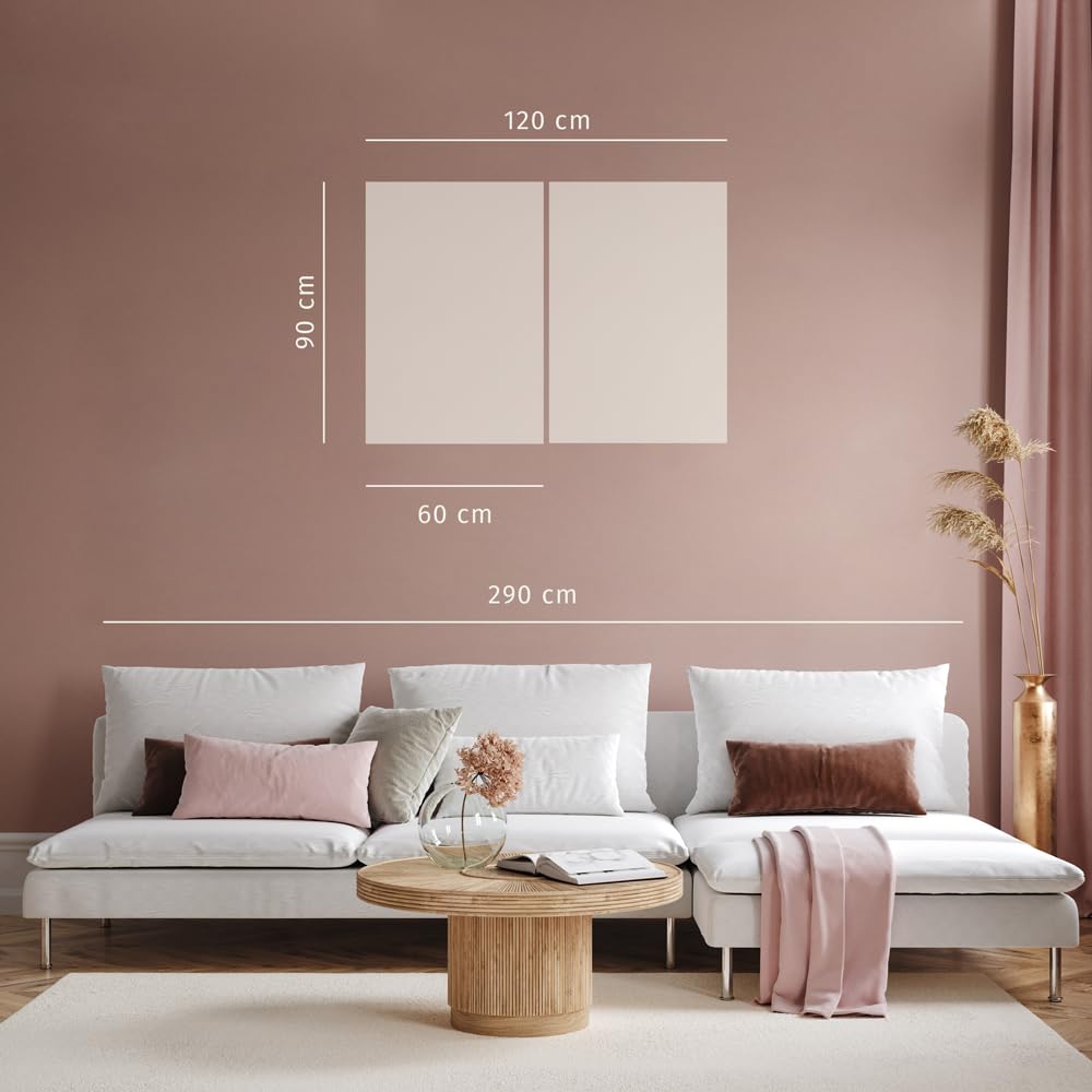 murando - Wandbilder XXL Set Herbst und Sommer Landschaft 120x90cm 2 Teilig je 60x90cm Collage 2er Leinwandbild Groß Wanddeko Wohnzimmer Wanddekoration - Wandkunst Farbenfrohes Baum c-H-10084-b-a