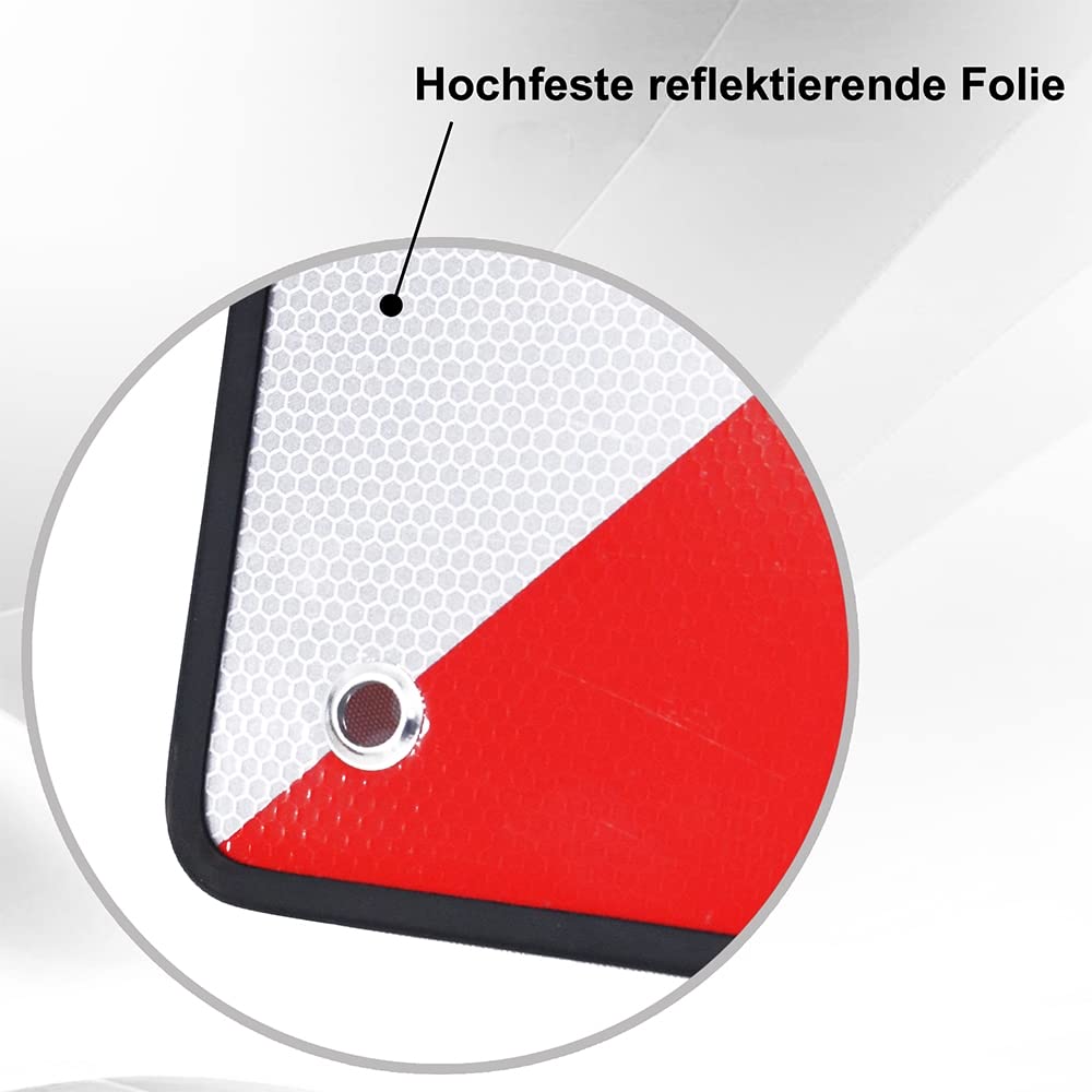 Mucola Warntafel 2in1 Spanien & Italien inkl. 4x Spanngurte reflektierend Heckträger Wohnmobil Wohnwagen Warnschild 50x50 cm