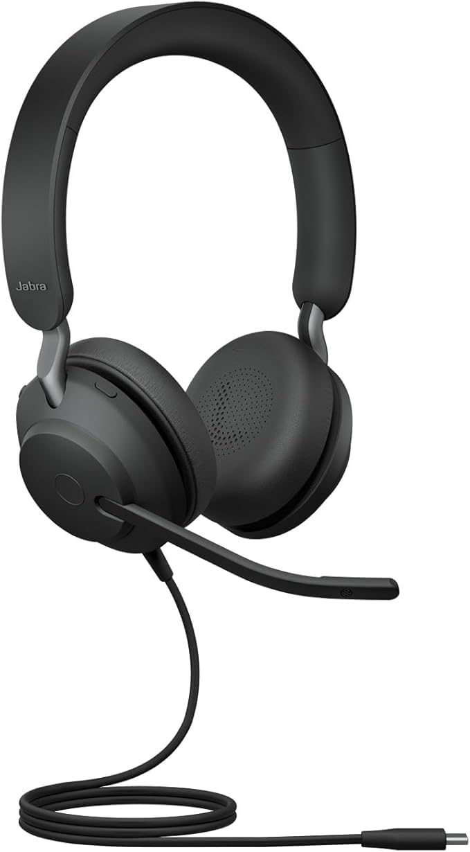 Jabra Evolve2 40 SE - Kabelgebundenes Stereo-Headset mit Geräuschunterdrückung und 3-Mikrofon-Technologie - USB-A-Kabel - für MS Teams zertifiziert, auch mit anderen Plattformen kompatibel - Schwarz