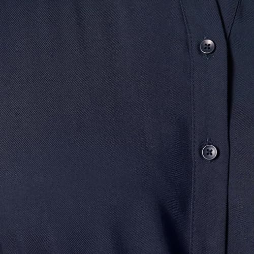 Amazon Essentials Damen Tailliertes A-Linien-Midikleid mit halblangen Ärmeln in lockerer Passform, Marineblau, L