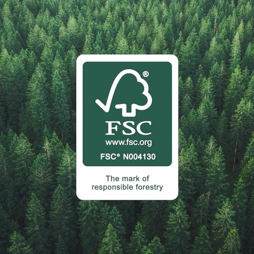 by Amazon Toilettenpapier, 3-lagig 100 % Recycelt, Weich und Stabil, 48 Rollen (8 Rollen, 6-er Pack), 200 Blätter pro Rolle, FSC-Zertifiziert