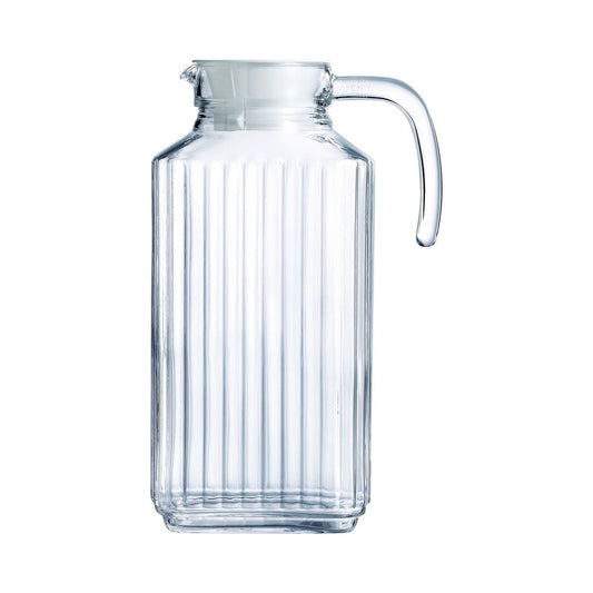 Luminarc ARC 30629 Quadro Krug, Kühlschrankkrug mit Deckel, 1.7 Liter, Glas, transparent, 1 Stück