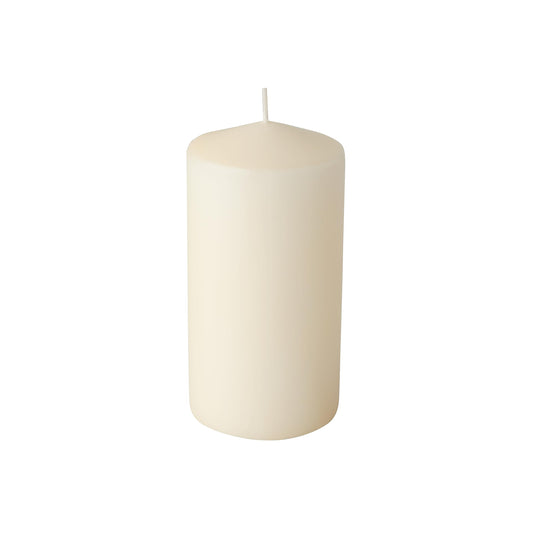 Papstar Stumpenkerzen / Säulenkerzen creme, (6 Stück), Abmessungen 6 x 11.5 cm, für Haushalt & penkerzen / Säulenkerzen creme (8 Stück) rund, Durchmesser 5 cm, Länge 10 cm, lange Brenndauer