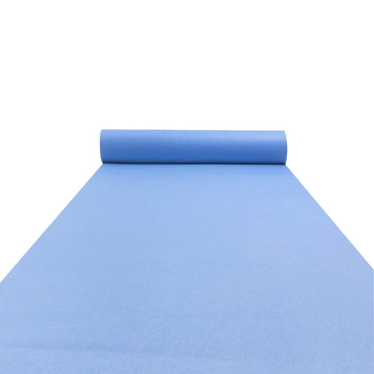 Blauer Hochzeit-Gang-Läufer, Empfangs- und Gehweg-Teppich, 2 mm dickes Polyester, Event-Teppiche, Läufer für Hochzeiten, Kirchenteppich, Partydekorationen, Abschlussball im Freien ( Size : 1x25m )