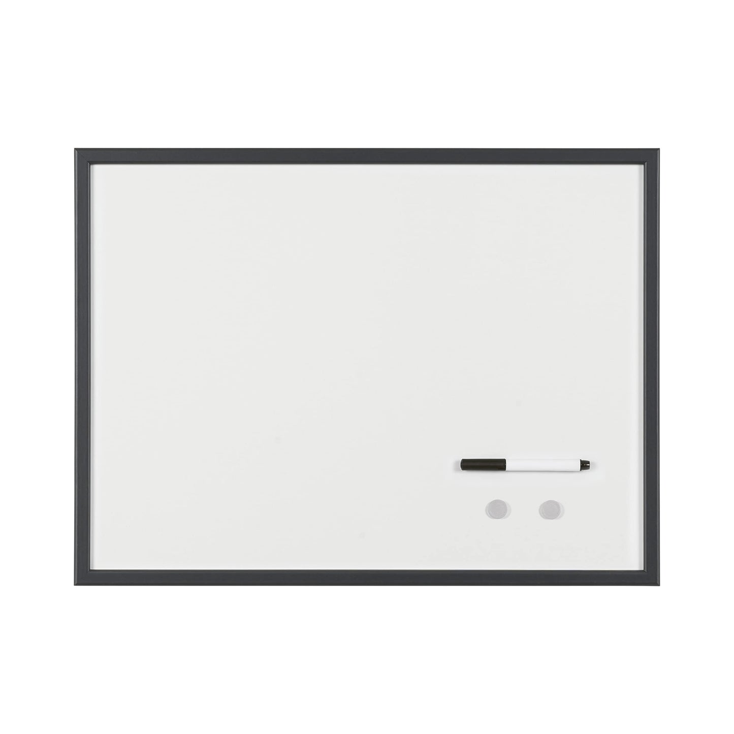 Bi-Office MM03001161 Trocken abwischbare Magnettafel, MDF Rahmen, lackierter Stahl, 60 x 40 cm, schwarz
